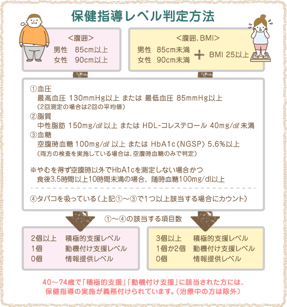 保健指導レベル判定方法